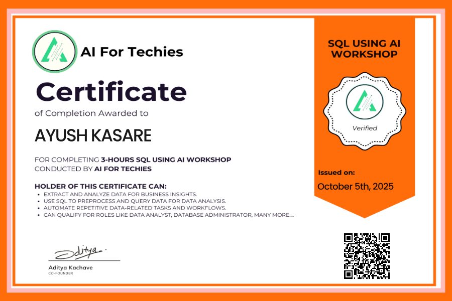 Be10x SQL certificate